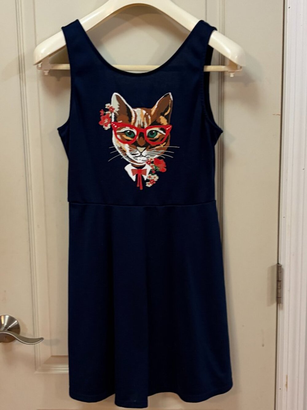 Divided Women's Size M 98% Poly/2% Elastane Tank Style Cut Open Back Dress. Blue